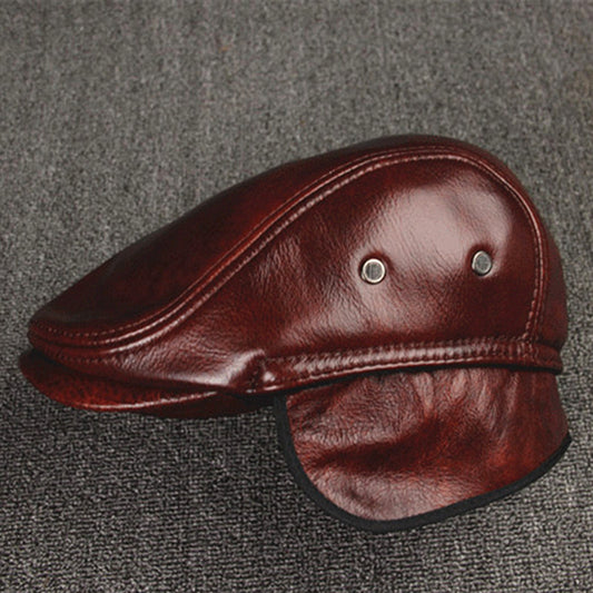 First Layer Cowhide Comfortable And Fashionable Sunscreen Beret - Urban Caps 