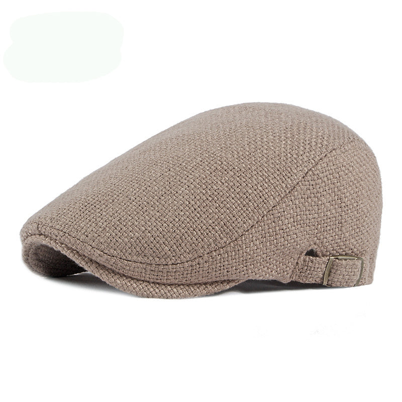 Breathable Cotton And Linen Beret Male British Retro - Urban Caps 