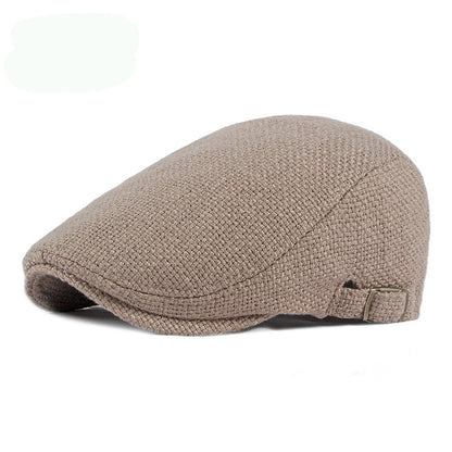 Breathable Cotton And Linen Beret Male British Retro - Urban Caps 