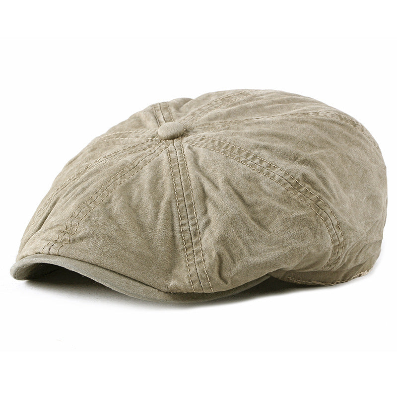 Spring And Autumn New Washed Pure Cotton Men Beret - Urban Caps 