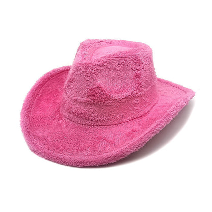 Faux Rabbit Fur Western Cowboy Hat Female Woolen Hat - Urban Caps 