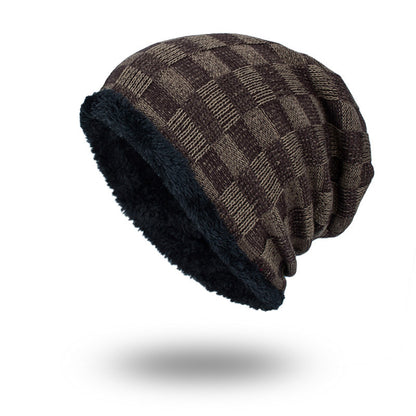 Contrast Color Knitted Wool Hat with Velvet Lining: Warm and Chic - Urban Caps 