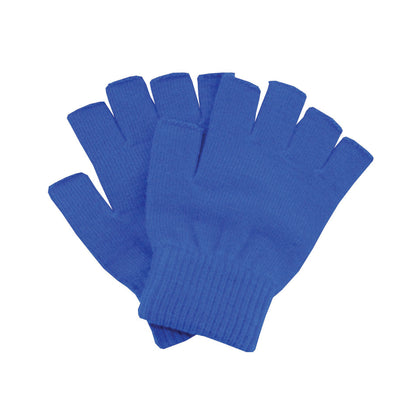 Children’s Fingerless Acrylic Knit Gloves with Ribbed Cuff – Ainsley