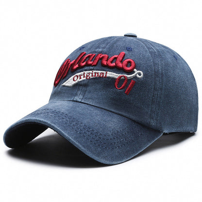 Baseball Cap Women's American-style Face-looking A Little Retro Washed Men's - Urban Caps 