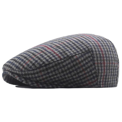 Winter Tweed Flat Cap Men's Newsboy Cap Baby British Retro Beret - Urban Caps 