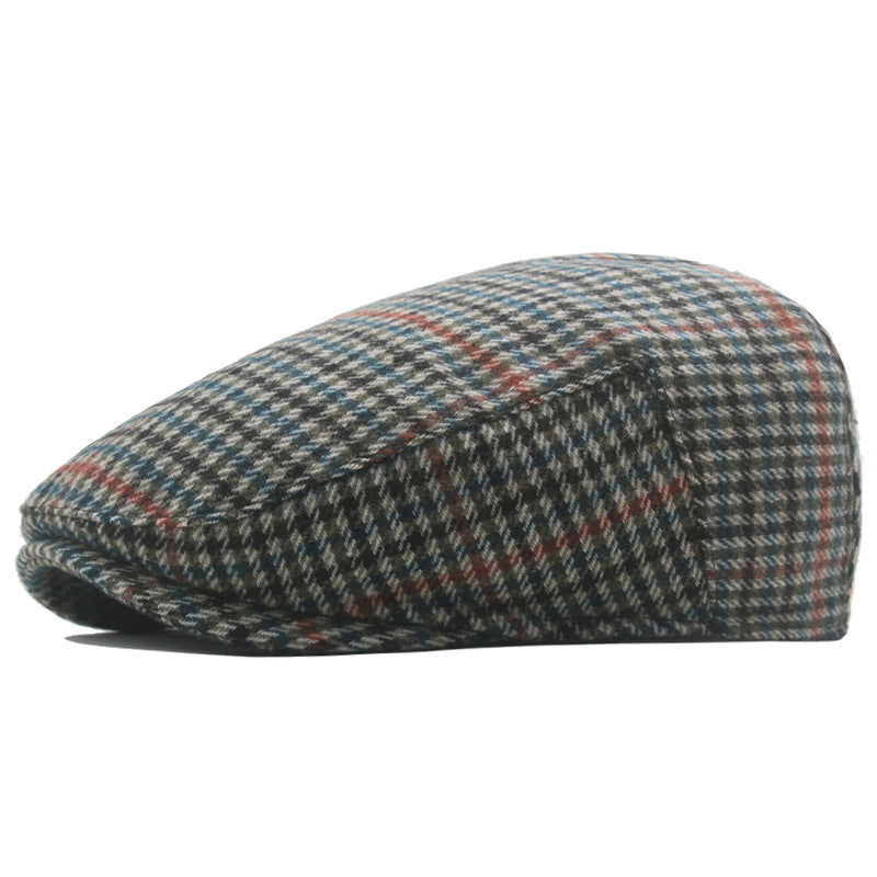 Winter Tweed Flat Cap Men's Newsboy Cap Baby British Retro Beret - Urban Caps 