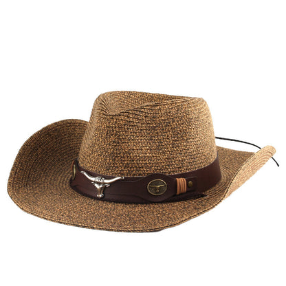 Mixed Color Straw Hat Western Straw Cowboy Hat - Urban Caps 