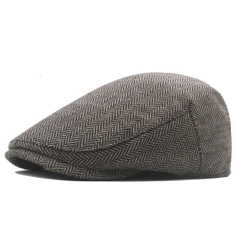 Winter Tweed Flat Cap Men's Newsboy Cap Baby British Retro Beret - Urban Caps 