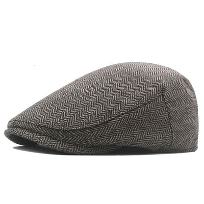 Winter Tweed Flat Cap Men's Newsboy Cap Baby British Retro Beret - Urban Caps 