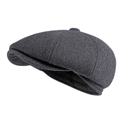 Men's Cap With Warm Ear Protection Beret - Urban Caps 
