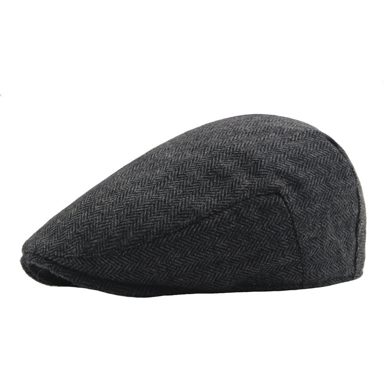 Winter Tweed Flat Cap Men's Newsboy Cap Baby British Retro Beret - Urban Caps 