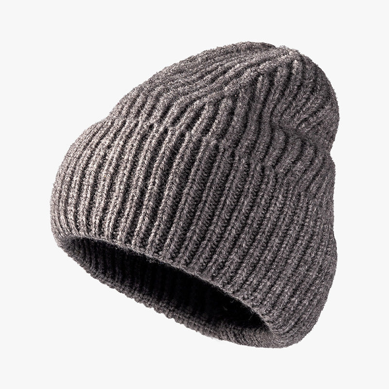Jacquard Monochrome Cold Hat Men's Outdoor Warm Woolen Hat - Urban Caps 