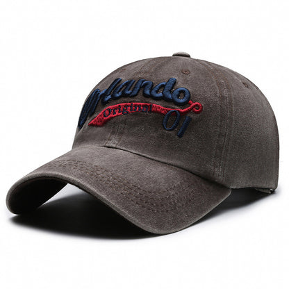Baseball Cap Women's American-style Face-looking A Little Retro Washed Men's - Urban Caps 