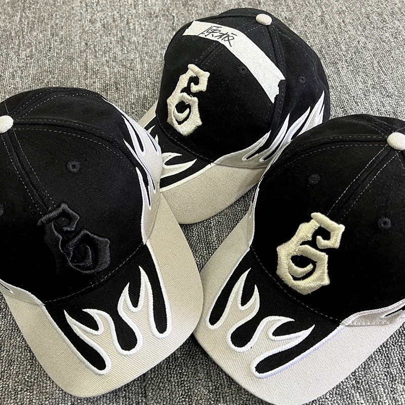 Hip Hop High Street Flame Baseball Hat - Urban Caps 
