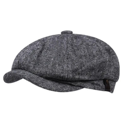 Retro Octagonal Beret Hat – British Dome-Style Peaky Blinders Cap | Free Size - Urban Caps 
