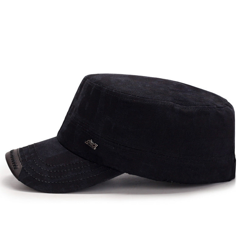 Washed Letters Flat-top Men's Casual Cotton Military - Urban Caps 