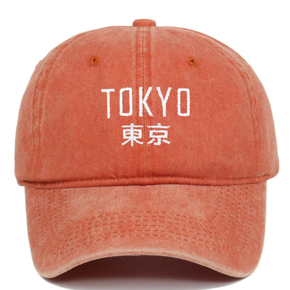 New Retro Washed Simple Tokyo Letters Hat - Urban Caps 