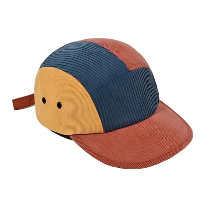 Aberdeen Patchwork Corduroy 5-Panels Baseball Cap - Urban Caps