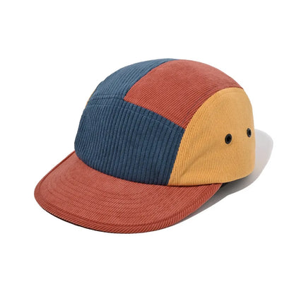 Aberdeen Patchwork Corduroy 5-Panels Baseball Cap - Urban Caps
