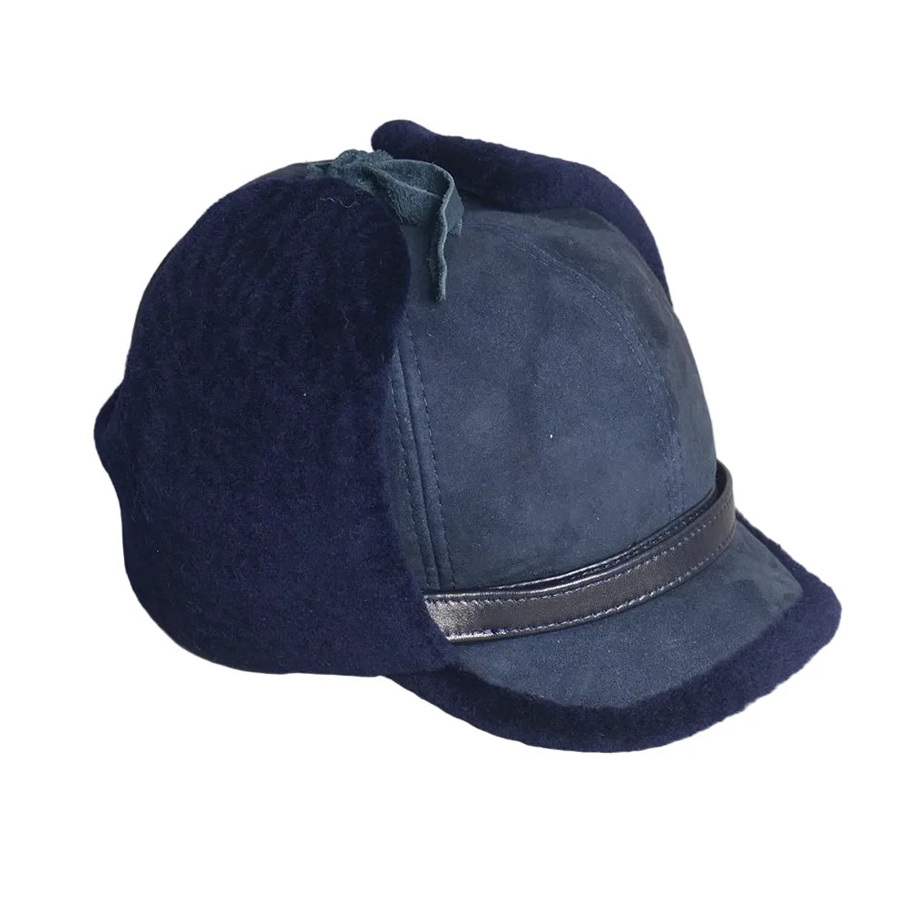 Alaska Winter Genuine Leather Trapper Bomber Hat - Classic Trapper Bomber With Fur Lining