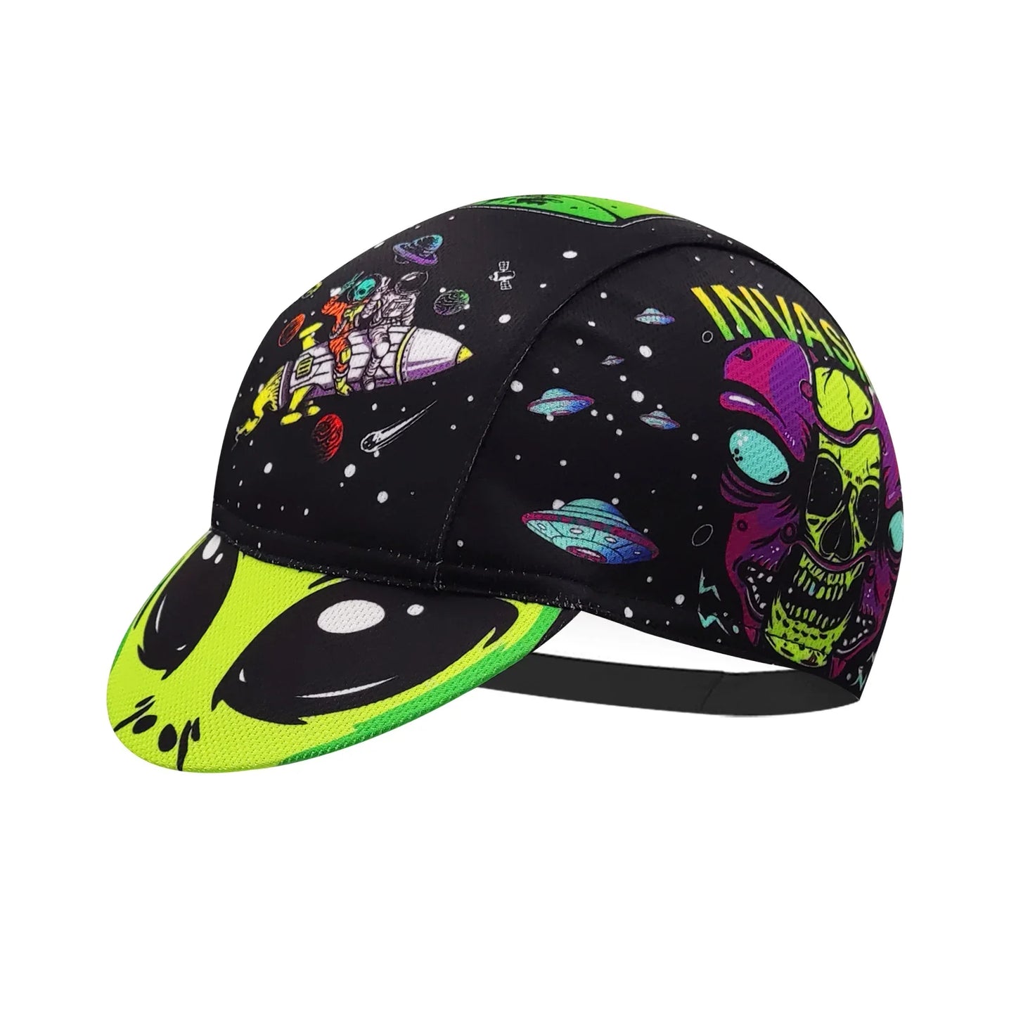 Alien Invasion Cycling Cap Breathable Durable Acrylic Headwear For Cyclists