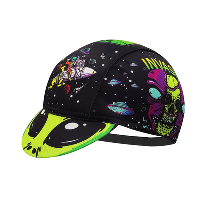 Alien Invasion Cycling Cap Breathable Durable Acrylic Headwear For Cyclists