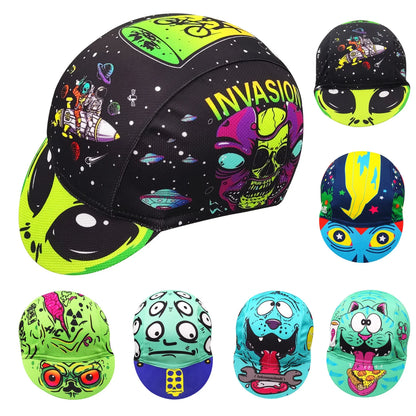 Alien Invasion Cycling Cap Breathable Durable Acrylic Headwear For Cyclists