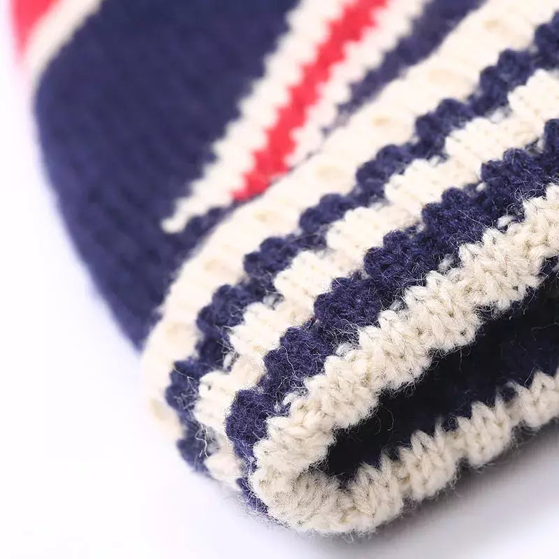American Flag Pom-Pom Beanie - Urban Caps