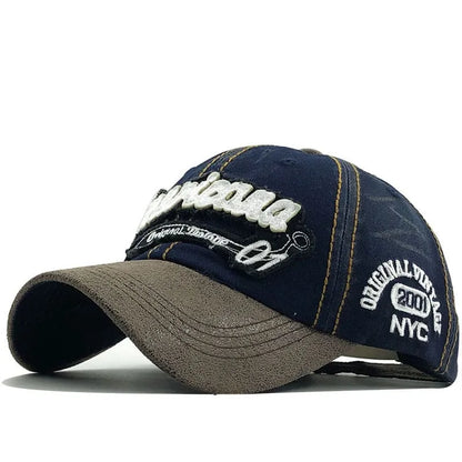 Americana Vintage Baseball Cap – Cotton Adjustable Hat with Embroider