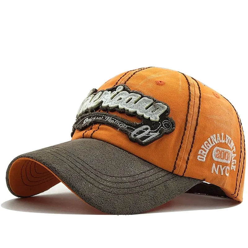 Americana Vintage Baseball Cap – Cotton Adjustable Hat with Embroider