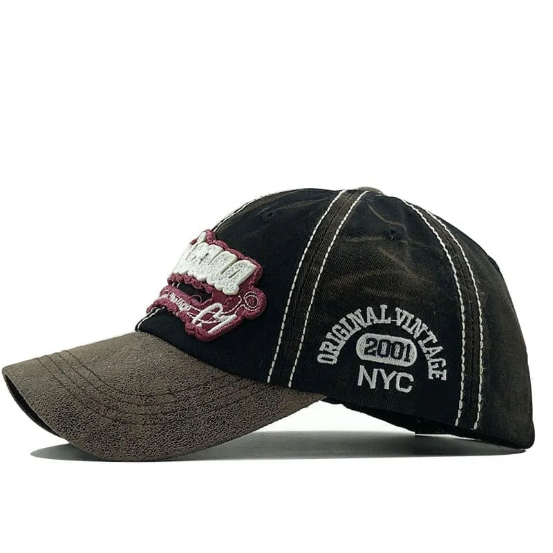 Americana Vintage Baseball Cap – Cotton Adjustable Hat with Embroider