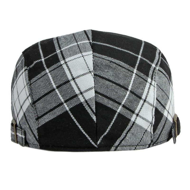 Anglet Tartan Flat Cap – Cotton Plaid Classic Hat