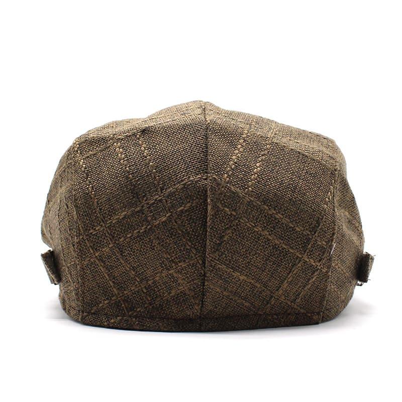 Arlington Plaid Cotton Flat Cap - Classic Plaid Cotton Flat Cap For Casual And Smart Style