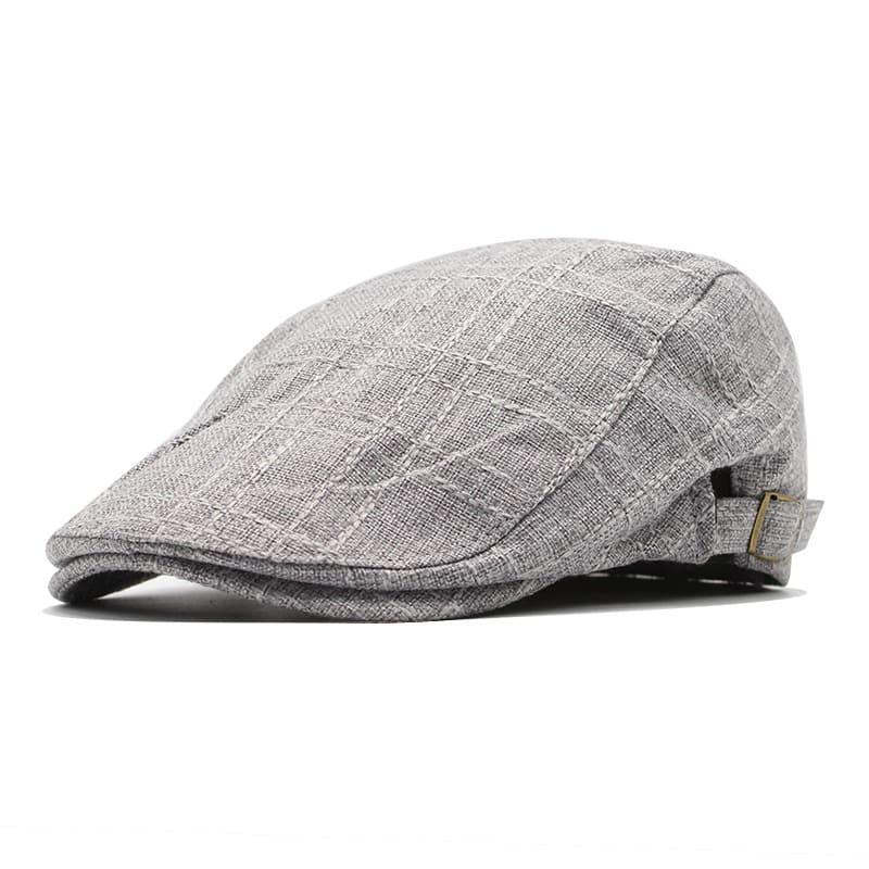 Arlington Plaid Cotton Flat Cap - Classic Plaid Cotton Flat Cap For Casual And Smart Style