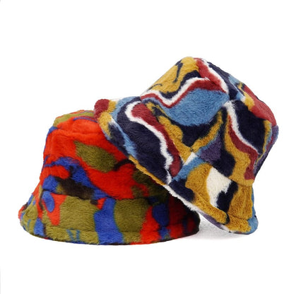 Autumn Abstract Fur Hat Luxurious Comfort and Style - Urban Caps
