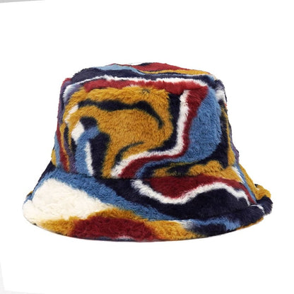 Autumn Abstract Fur Hat Luxurious Comfort and Style - Urban Caps