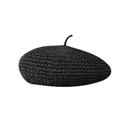 Aveiro Summer Handmade Straw Beret - Breathable Sun Ready Style For Warm Summer Days