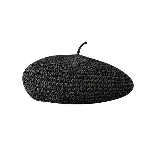 Aveiro Summer Handmade Straw Beret - Breathable Sun Ready Style For Warm Summer Days