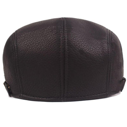 Barklay Leather Flat Cap - Vegan Leather Cap For Casual And Smart Looks Cruelty Free