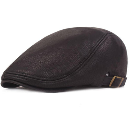 Barklay Leather Flat Cap - Vegan Leather Cap For Casual And Smart Looks Cruelty Free