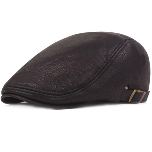 Barklay Leather Flat Cap - Vegan Leather Cap For Casual And Smart Looks Cruelty Free