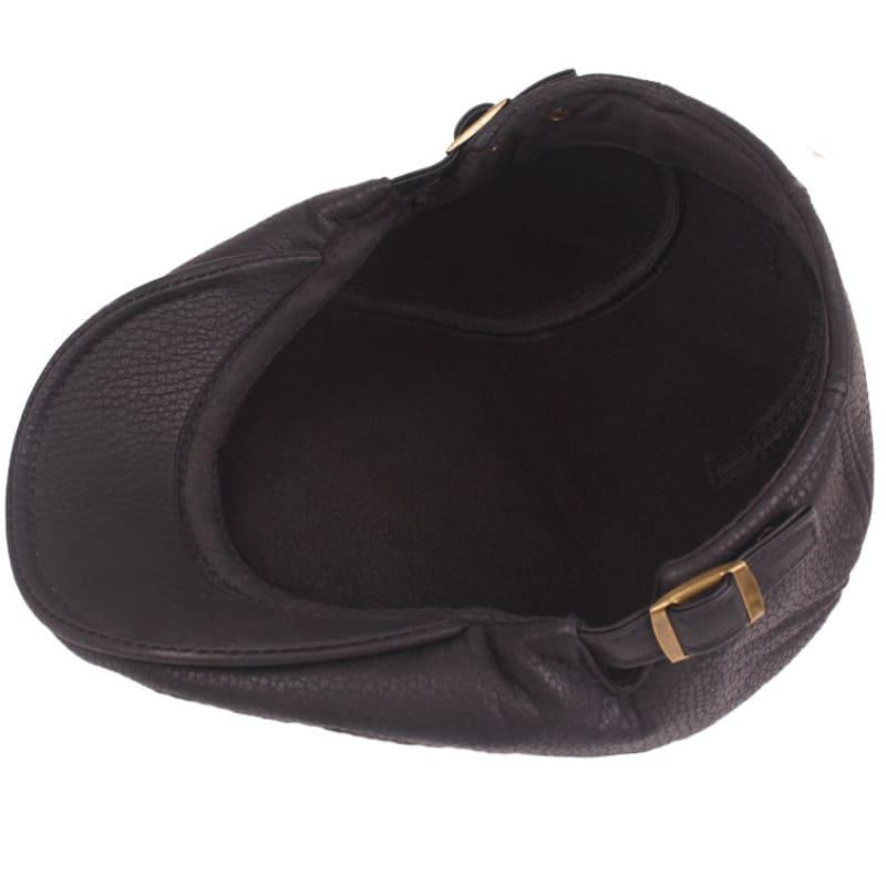 Barklay Leather Flat Cap - Vegan Leather Cap For Casual And Smart Looks Cruelty Free