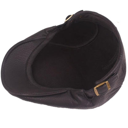Barklay Leather Flat Cap - Vegan Leather Cap For Casual And Smart Looks Cruelty Free