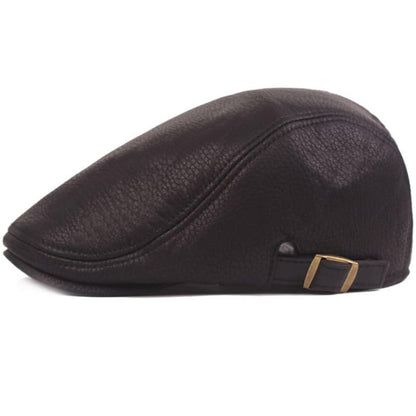Barklay Leather Flat Cap - Vegan Leather Cap For Casual And Smart Looks Cruelty Free