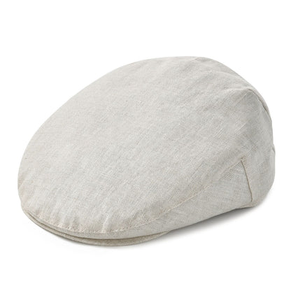 Barklay Plain Linen Flat Cap - Lightweight Minimalist Headwear For Smart Casual Outfits