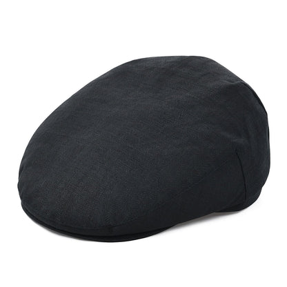 Barklay Plain Linen Flat Cap - Lightweight Minimalist Headwear For Smart Casual Outfits