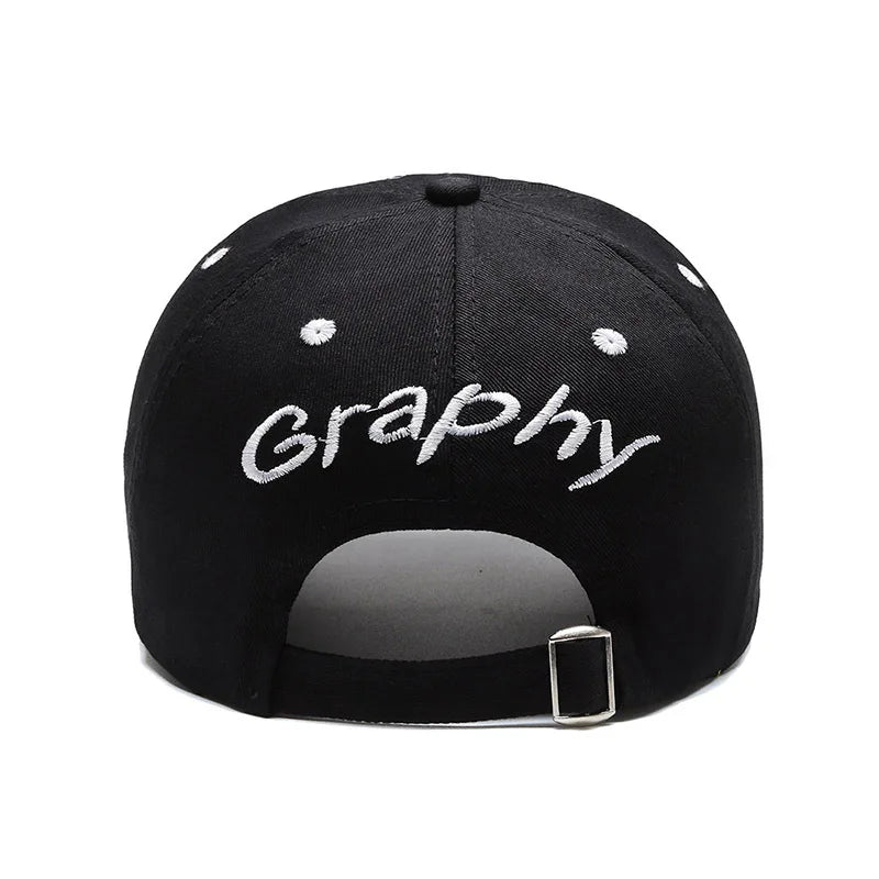 Bat Gaphy Cotton Baseball Cap - Classic Embroidered Cotton Cap For Casual Style Today
