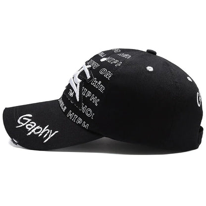 Bat Gaphy Cotton Baseball Cap - Classic Embroidered Cotton Cap For Casual Style Today