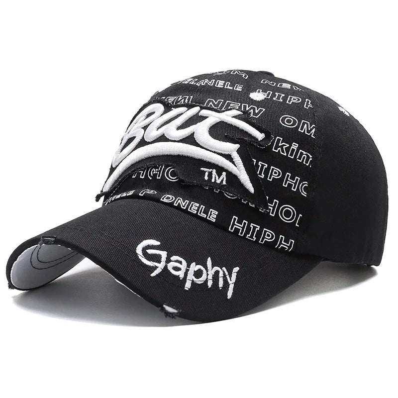 Bat Gaphy Cotton Baseball Cap - Classic Embroidered Cotton Cap For Casual Style Today