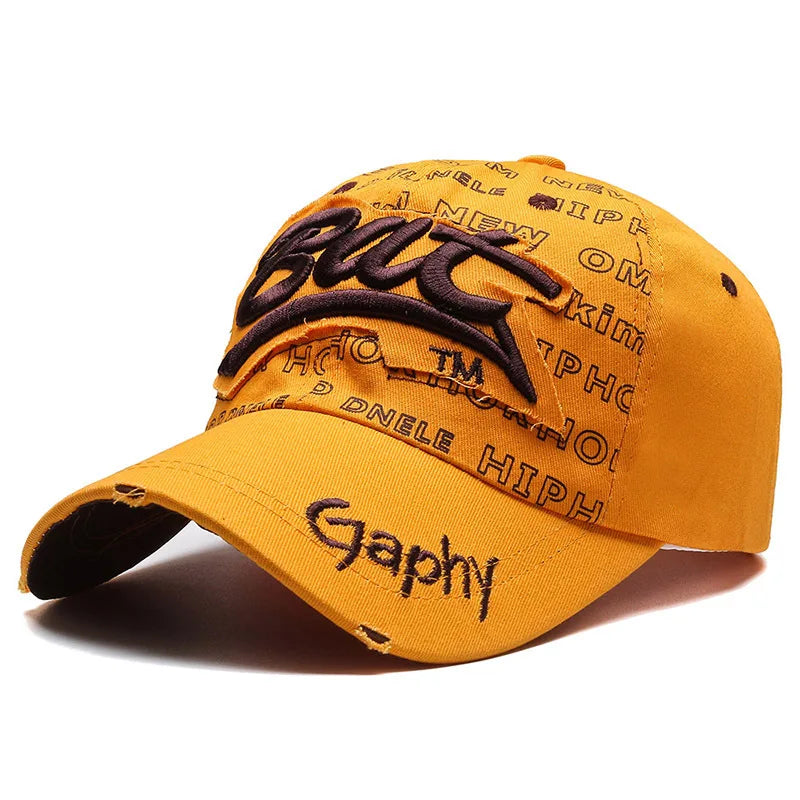Bat Gaphy Cotton Baseball Cap - Classic Embroidered Cotton Cap For Casual Style Today
